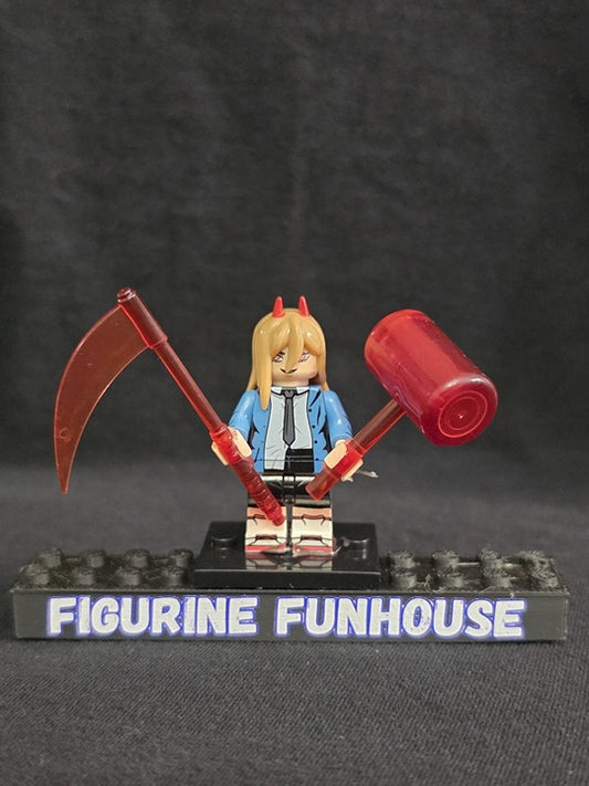 Power / Blood Hammer and Scythe / Chainsaw Man / Minifigure / LEGO Compatible