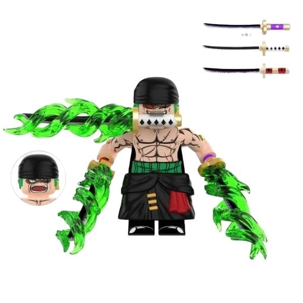 Zoro / Rage Mode / Green Aura / One Piece LEGO compatible minifigure