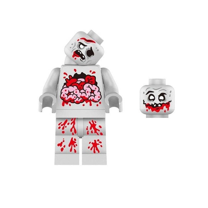 Zombie / Exposed Guts / Spare Face / Horror LEGO compatible minifigure