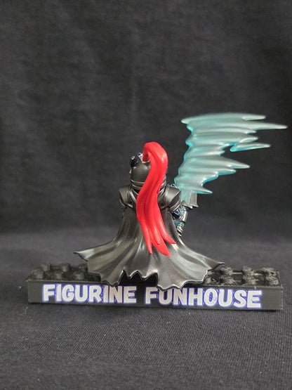 Dark Armored Knight / Red Plume / Teal Wings / Minifigure / LEGO Compatible