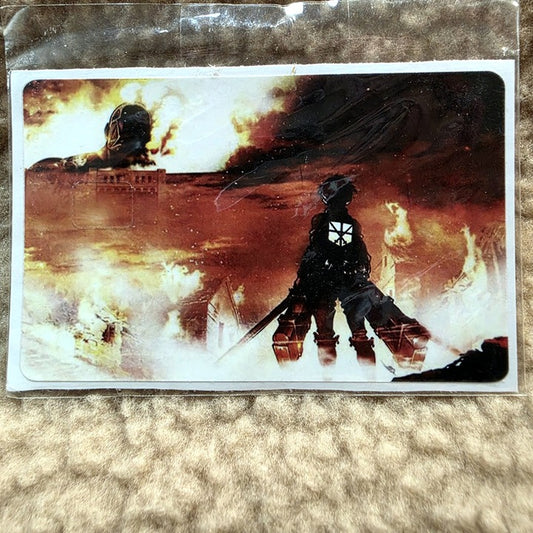 Attack on Titan Fire Card Skin Sticker