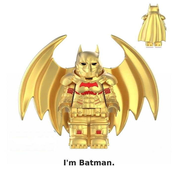 Batman / Gold Armor / Bat Wings / DC Comics LEGO compatible minifigure