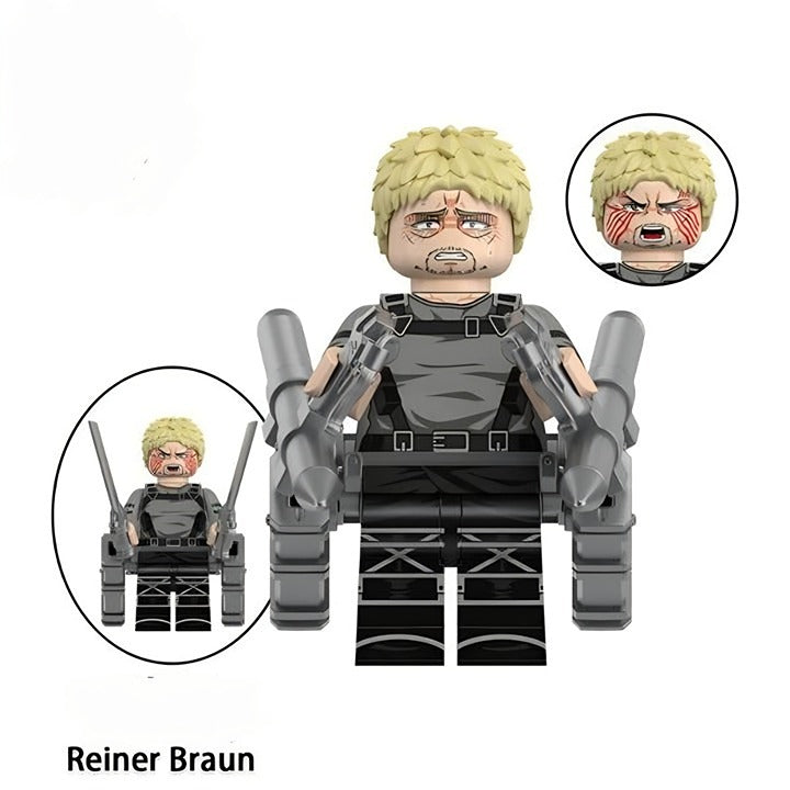 Attack on Titan Bundle Eren Levi Reiner / Anime / Minifigure / LEGO Compatible