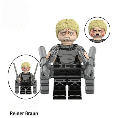 Attack on Titan Bundle Eren Levi Reiner / Anime / Minifigure / LEGO Compatible