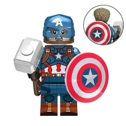 Captain America w/ Shield & Mjolnir / Avengers / Minifigure