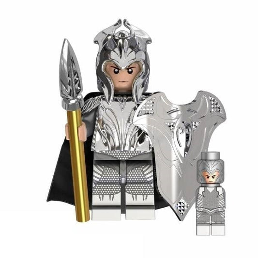 Silver Elven Spearman / Lord of the Rings LEGO compatible minifigure