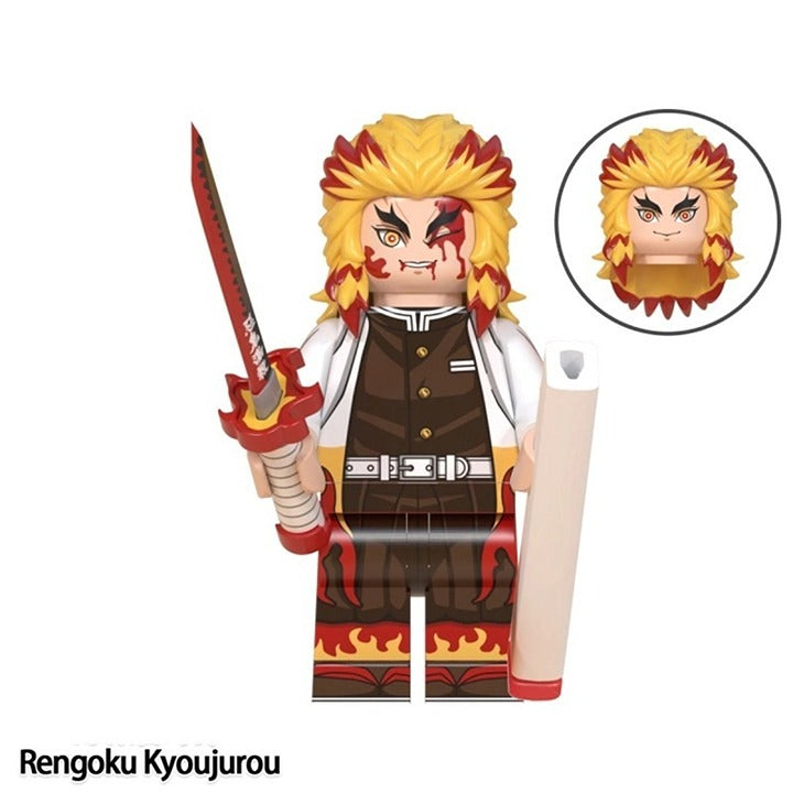 Demon Slayer Bundle Tanjiro Rengoku Akaza / Anime / Minifigure / LEGO Compatible