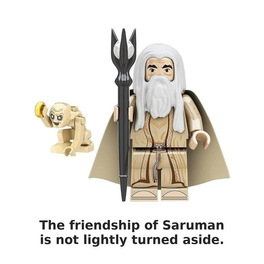 Saruman and Gollum / Lord of the Rings / Minifigure / LEGO Compatible