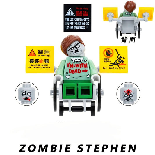 Zombie Stephen Hawking / Celebrity / Horror / Minifigure / LEGO Compatible