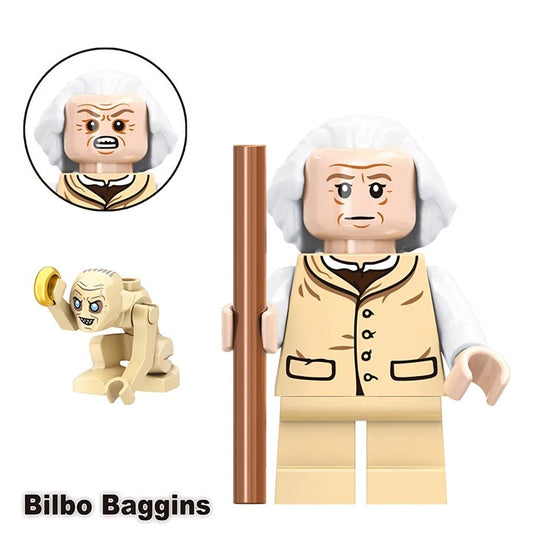 Bilbo Baggins / Staff / Lord of the Rings / Minifigure / LEGO Compatible