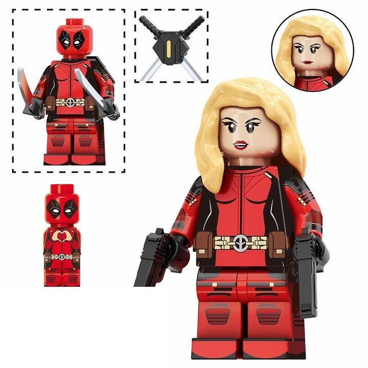 Lady Deadpool / Blonde / Dual Pistols / Marvel LEGO compatible minifigure