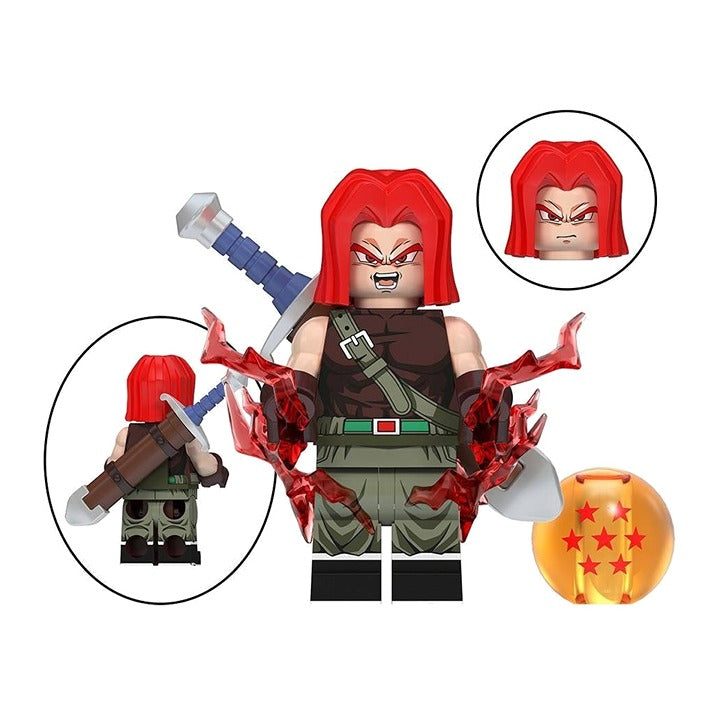 Xeno Trunks / Red Hair / Dragon Ball Heroes / Minifigure / LEGO Compatible