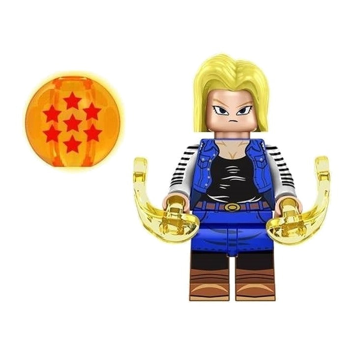 Android 18 / Energy Rings / Dragon Ball / Minifigure / LEGO Compatible
