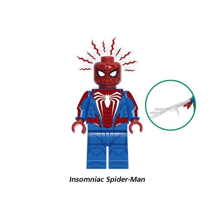 Insomniac Spider-Man / Marvel LEGO compatible minifigure