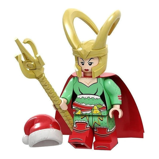 Christmas Lady Loki / Scepter / Marvel / Minifigure / LEGO Compatible