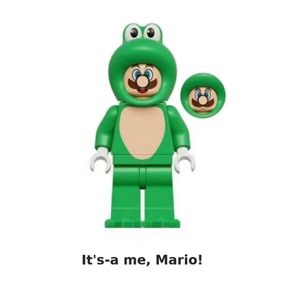 Mario / Green Frog Suit / Super Mario / Minifigure / LEGO Compatible