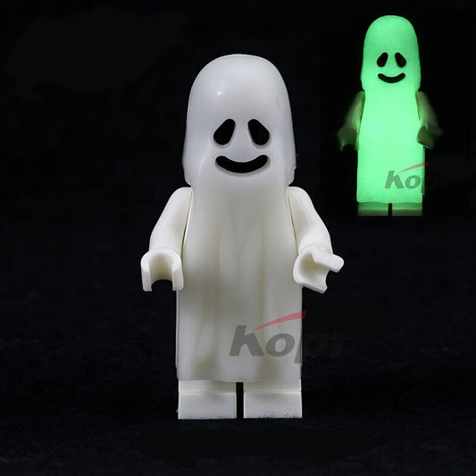 Glow in the dark Happy Ghost - Minifigure  - Lego Compatible