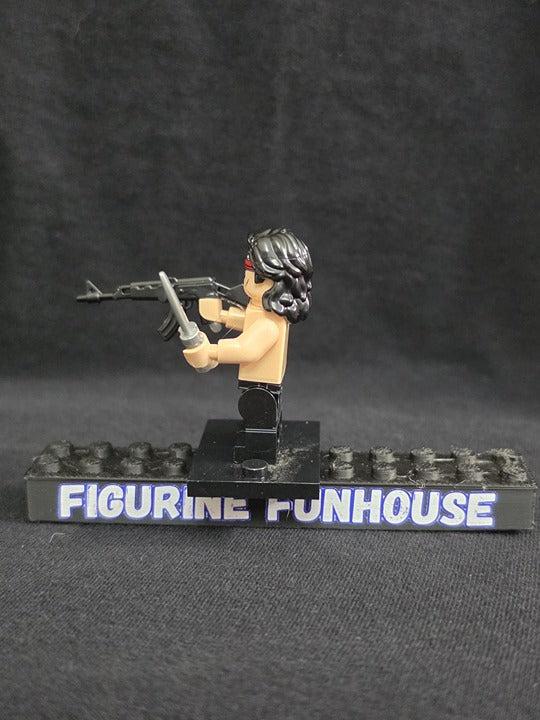 Rambo / Red Headband / Knife and Crossbow / Minifigure / LEGO Compatible