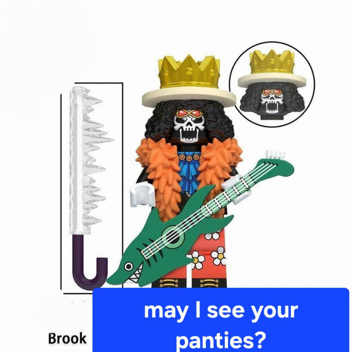Brook / Soul King / One Piece LEGO compatible minifigure