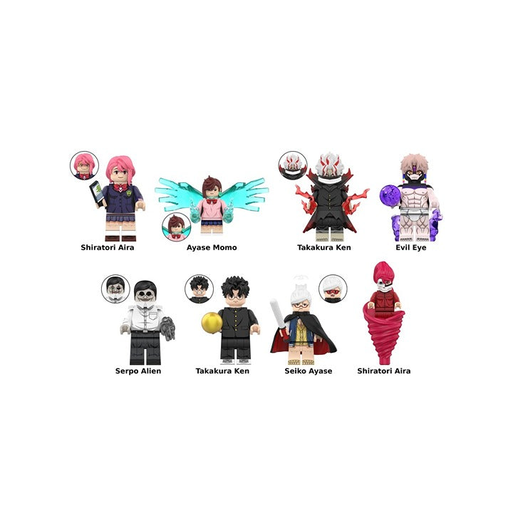 Dandadan Okarun Momo Aira Seiko Evil Eye Serpo 8 Minifigure Set