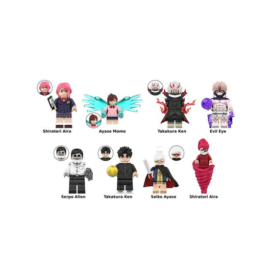 Dandadan Okarun Momo Aira Seiko Evil Eye Serpo 8 Minifigure Set