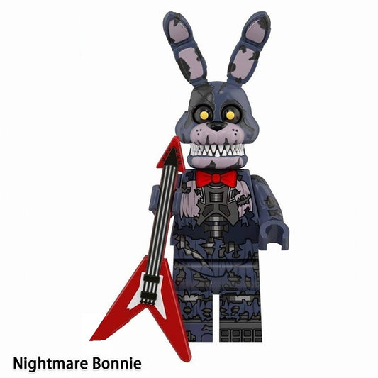 Nightmare Bonnie / Red Guitar / FNAF LEGO compatible minifigure