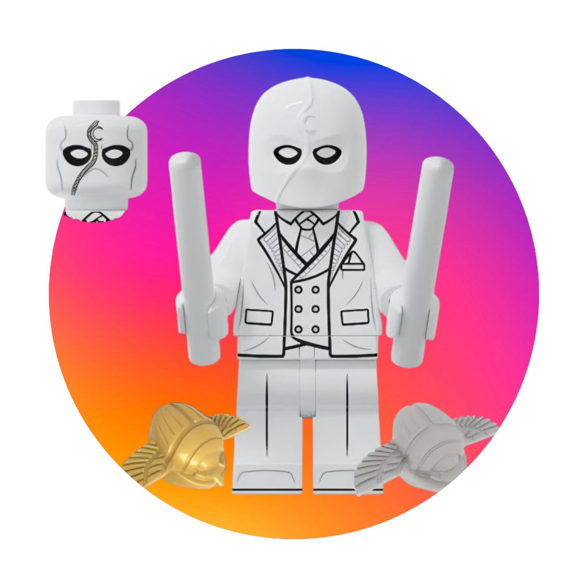 Mr. Knight / Moon Knight / Marvel / Minifigure / LEGO Compatible