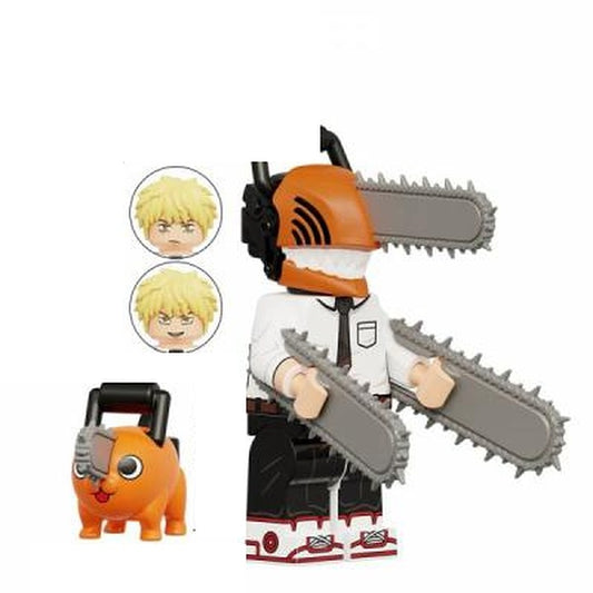 Denji and Pochita Chainsaw Man Anime Minifigure / LEGO Compatible