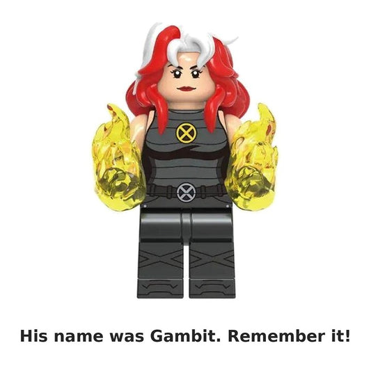 Rogue X-Men '97 / Red Hair / Flaming Hands / Minifigure / LEGO Compatible