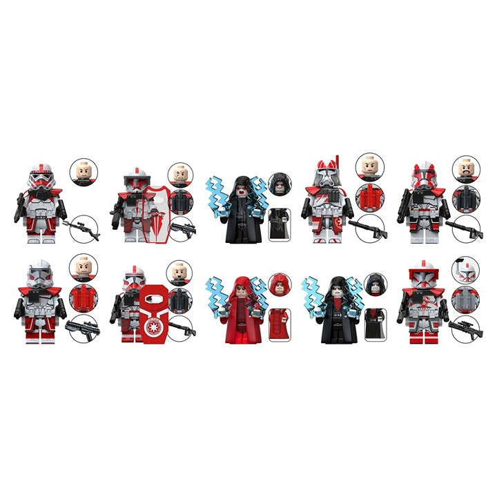 Star Wars Coruscant Guard Clone Troopers Fox Thire Palpatine 10 Minifigure Set