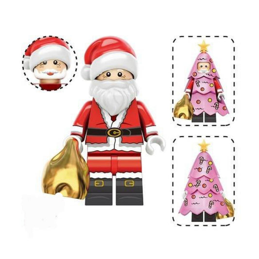 Santa Pink Christmas / Holiday LEGO compatible minifigure