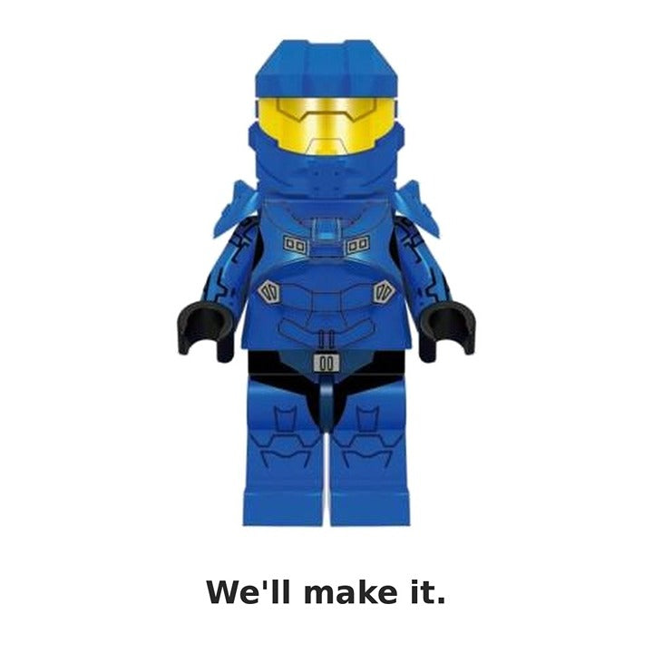 Blue Halo Spartan / Halo / Minifigure / LEGO Compatible