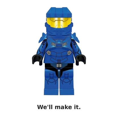 Blue Halo Spartan / Halo / Minifigure / LEGO Compatible
