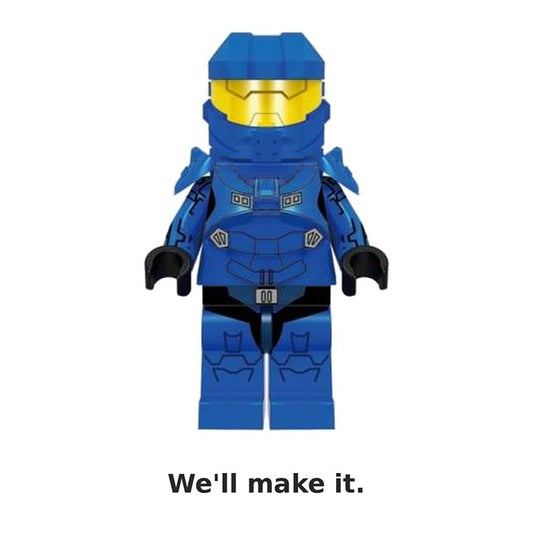 Blue Halo Spartan / Halo / Minifigure / LEGO Compatible