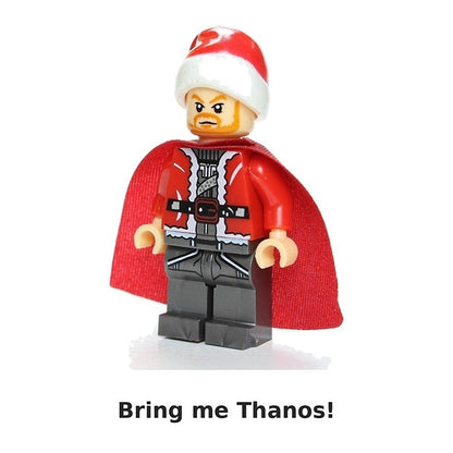Christmas Thor / Santa Hat / Red Cape / Marvel / Minifigure / LEGO Compatible