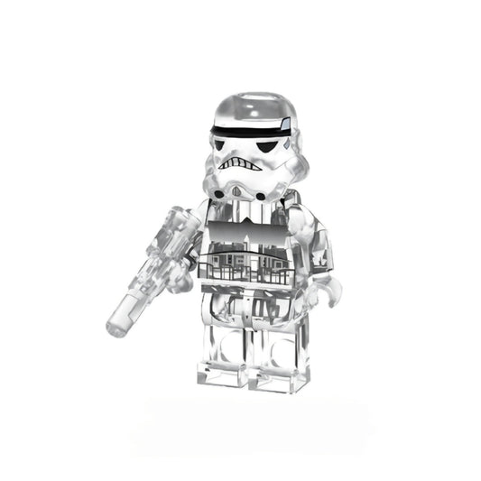 Clear Stormtrooper / Star Wars / Transparent LEGO compatible minifigure