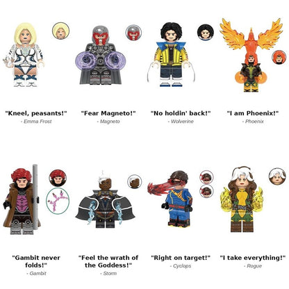 Phoenix Force 8 Minifigure Set / X-Men / Marvel / LEGO Compatible