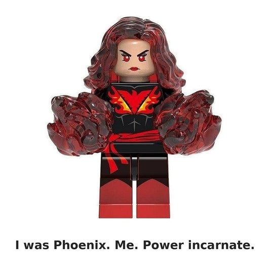 Dark Phoenix / Jean Grey / Flame Effects / Marvel / Minifigure / LEGO Compatible