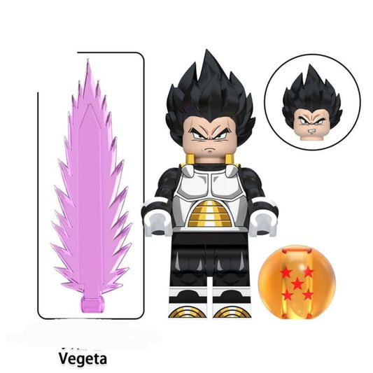Vegeta / Saiyan Prince / Armor / DB Heroes LEGO compatible minifigure