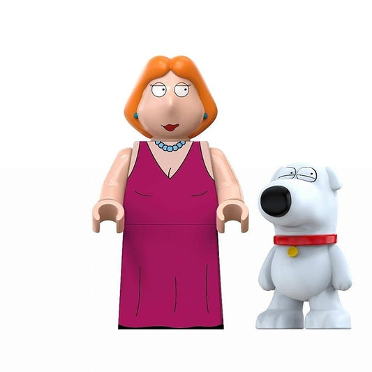 Lois Griffin / Pink Dress / Brian / Family Guy / Minifigure / LEGO Compatible