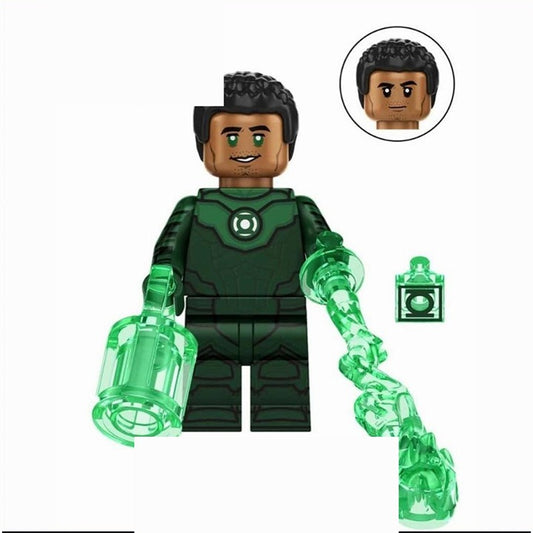 John Stewart Green Lantern with Construct / Minifigure / LEGO Compatible