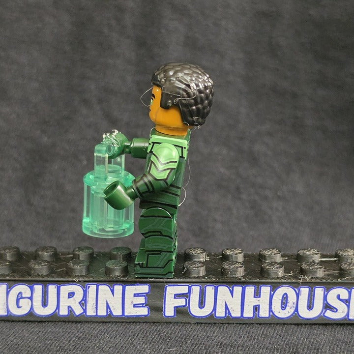 John Stewart Green Lantern with Construct / Minifigure / LEGO Compatible