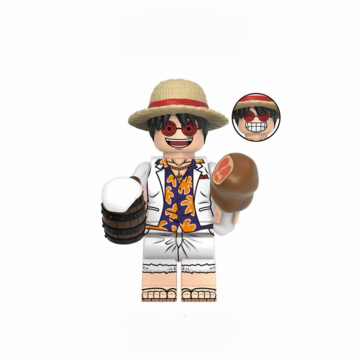 Luffy / Film Gold / White Suit / One Piece LEGO compatible minifigure