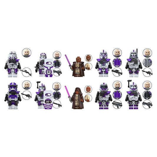 Star Wars 187th Legion Clone Troopers and Mace Windu 10 Minifigure Set