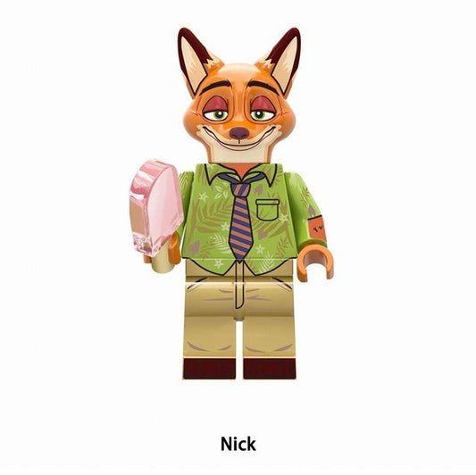 Nick Wilde / Green Shirt / Pawpsicle / Zootopia LEGO compatible minifigure
