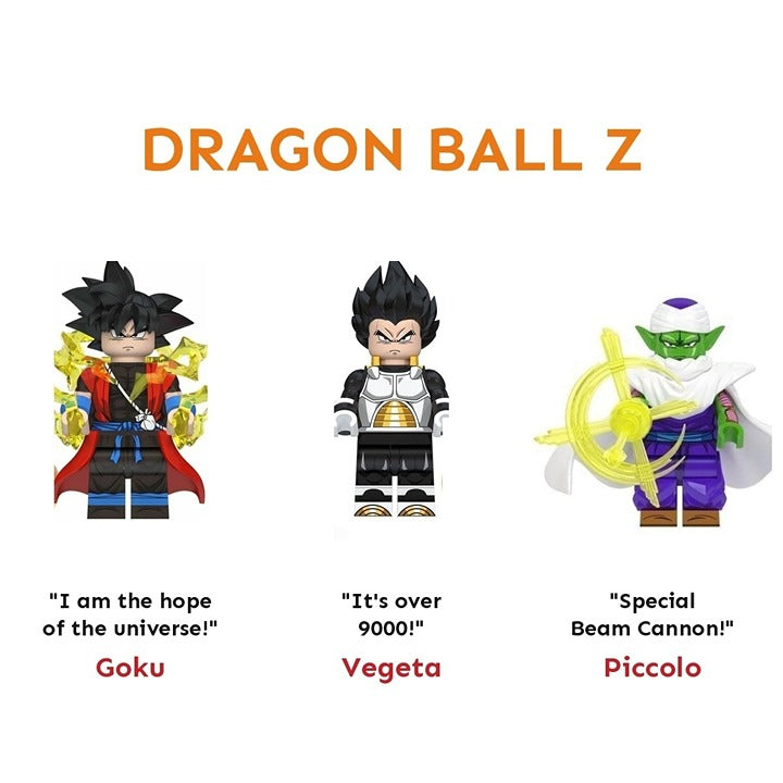 Dragon Ball Z Bundle Goku Vegeta Piccolo / Anime / Minifigure / LEGO Compatible