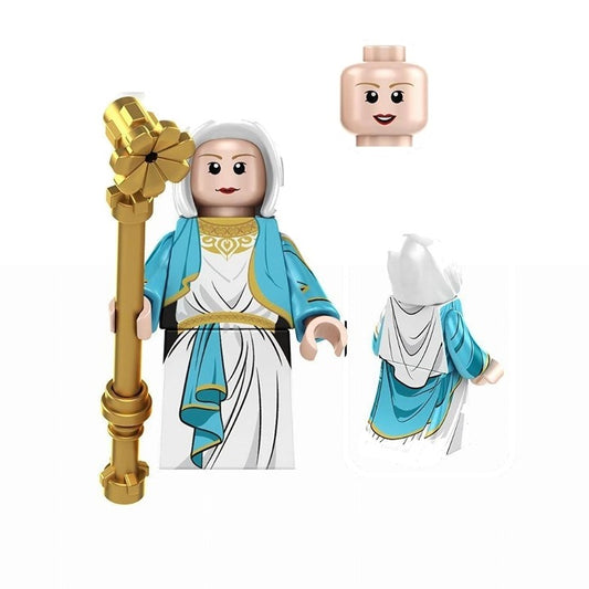 Mary / Virgin Mary / Blue Robe & Staff / Bible LEGO compatible minifigure