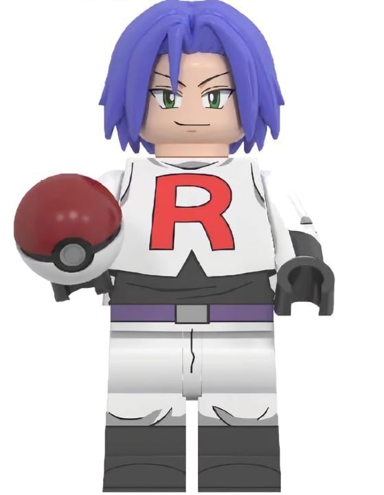 James / Team Rocket / Pokemon / Anime LEGO compatible minifigure