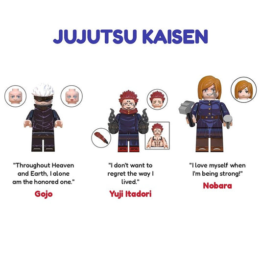 Jujutsu Kaisen Bundle Gojo Itadori Nobara / Anime / Minifigure / LEGO Compatible