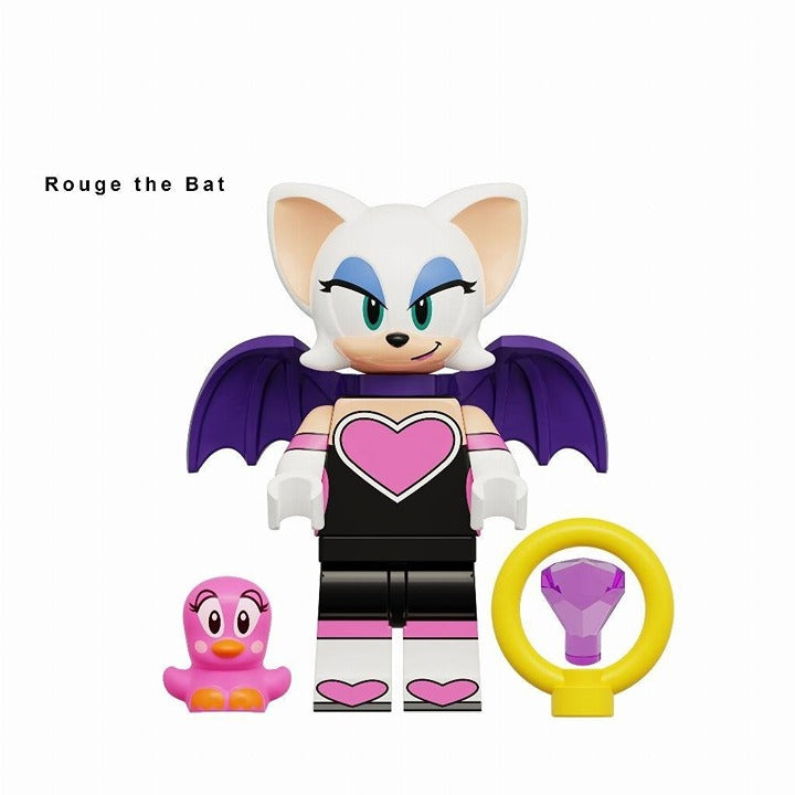 Rouge the Bat / Wings / Ring & Chick / Sonic LEGO compatible minifigure